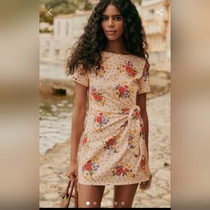 Sezane Pippa in Poppy - Floral Mini Dress Large, Like New